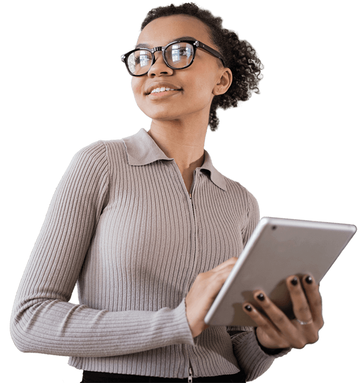 Student with laptop