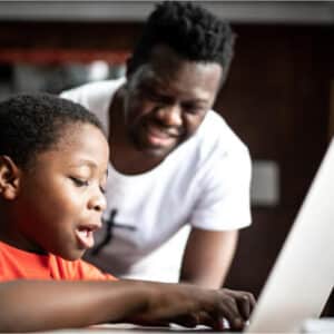 Student and parent learning online