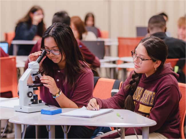 Students learning science