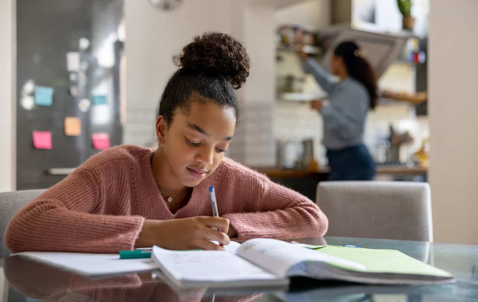 Student learning from home