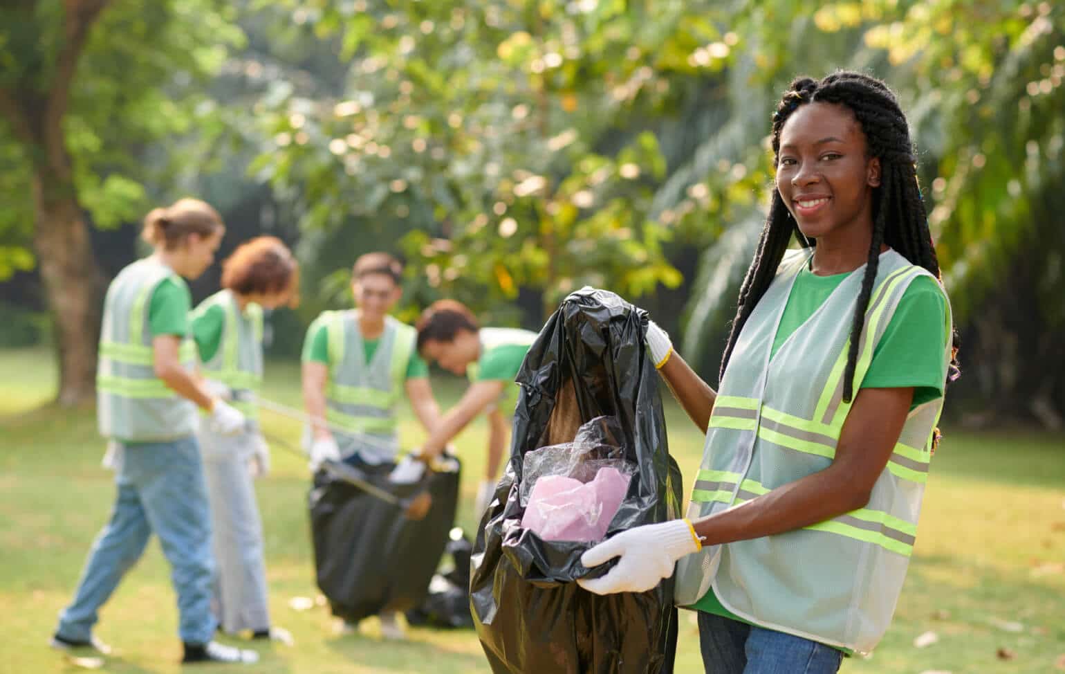 Students volunteering